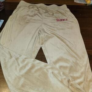 Birch and Stone Women's Tan Casual Pants, Baddie on Front, Super Soft to touch